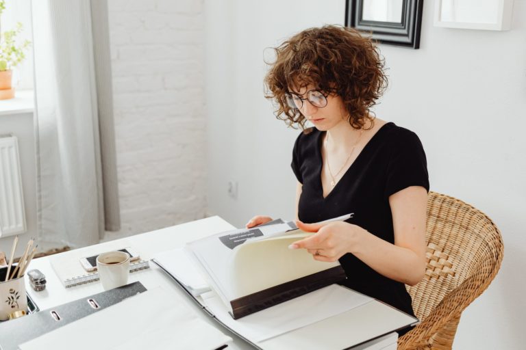 a person sitting at a table