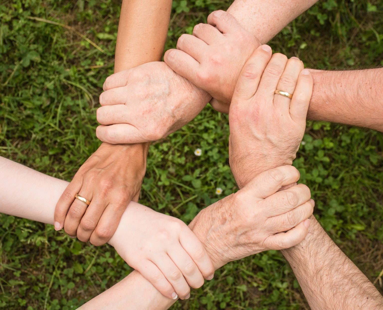 a group of hands holding each other